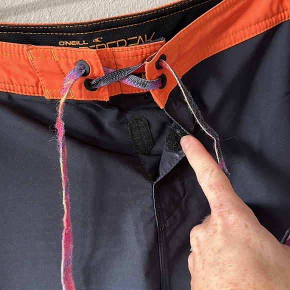 O'Neill Hyperfreak Men's Boardshorts Size 34 Orange/Purple/Black/Sunset - Picture 6 of 16